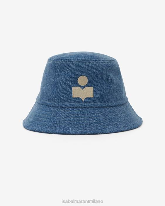accessorio R88T1083 Isabel Marant unisex cappello con logo haley azzurro
