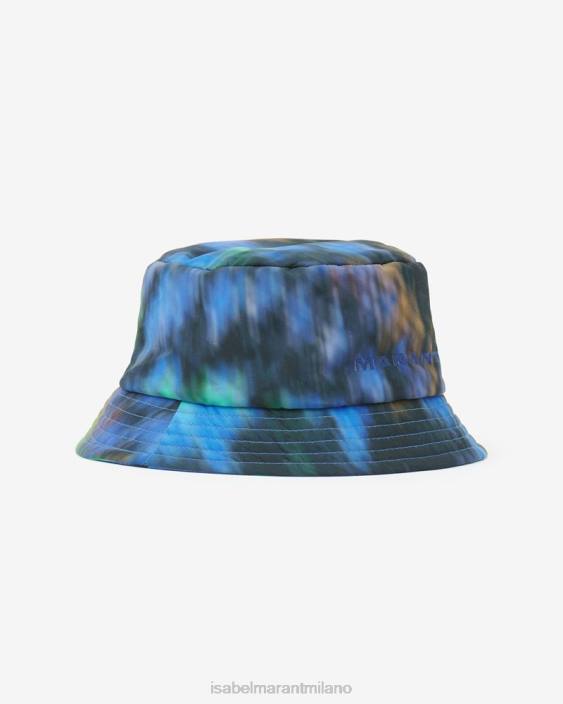 accessorio R88T1088 Isabel Marant unisex cappello con logo haley blu verde