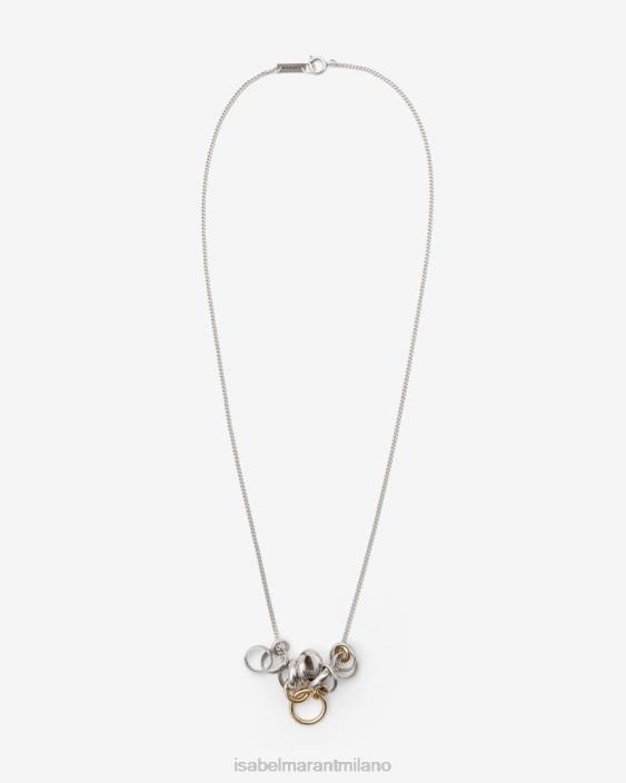 accessorio R88T1152 Isabel Marant unisex splendida collana lunga argento/dore