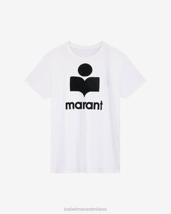 vestiario R88T429 Isabel Marant donne maglietta con logo zewel bianco