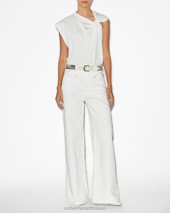 vestiario R88T307 Isabel Marant donne jeans bianco