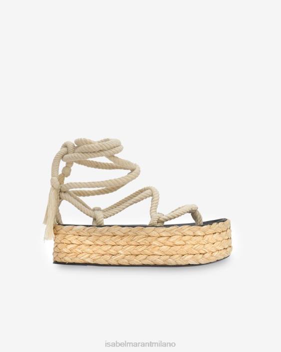 calzature R88T878 Isabel Marant unisex sandali elf naturale